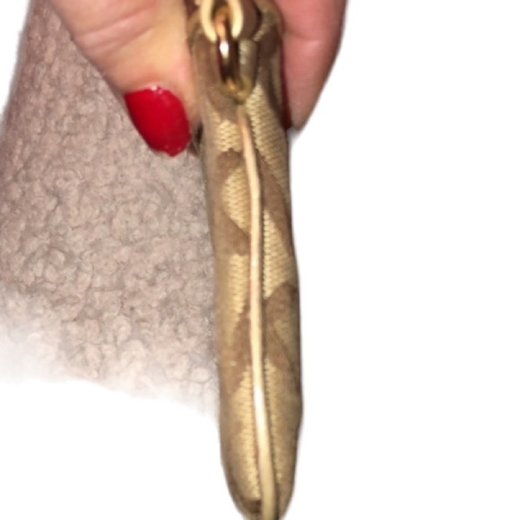 COACH  brown monogram wristlet & hang tag  matching pieces available separately - Picture 4 of 12